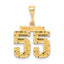 14k Medium Diamond-cut Number 55 Charm