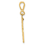 14K Gold Diamond-Cut Number 85 Charm with Polished Finish Medium Size