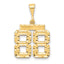 14k Medium Diamond-cut Number 88 Charm