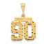14k Medium Diamond-cut Number 90 Charm