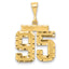 14k Medium Diamond-cut Number 95 Charm