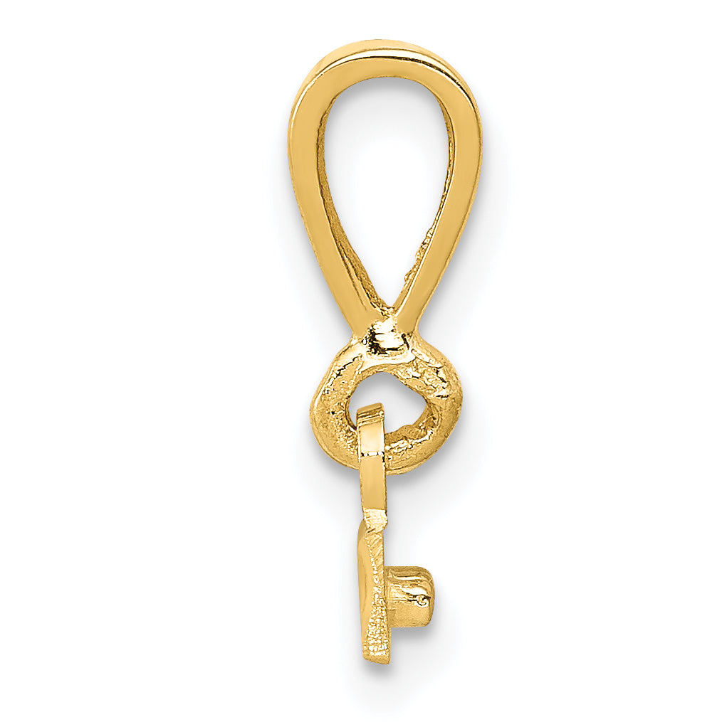 14k Medium Diamond-cut Top Charm Secondary image