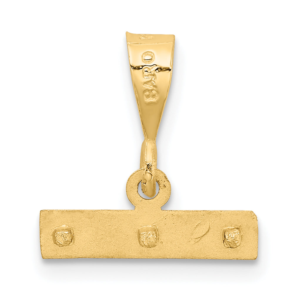 14k Medium Diamond-cut Top Charm