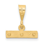 14k Medium Diamond-cut Top Charm
