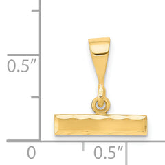 14k Medium Diamond-cut Top Charm