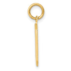 14K Gold Polished Number 0 Charm Elegant Medium Pendant