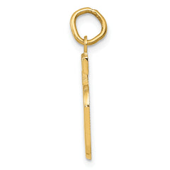 14K Gold Polished Number 5 Charm in Elegant Medium Size