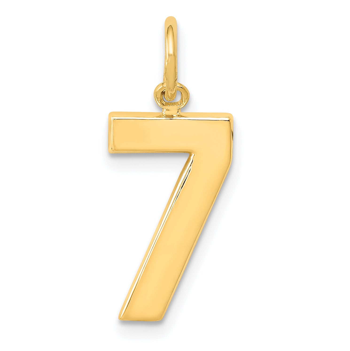 14k Medium Polished Number 7 Charm Main image