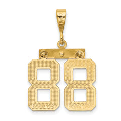 14K Gold Polished Number 88 Charm Casted & Elegant