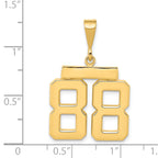 14K Gold Polished Number 88 Charm Casted & Elegant