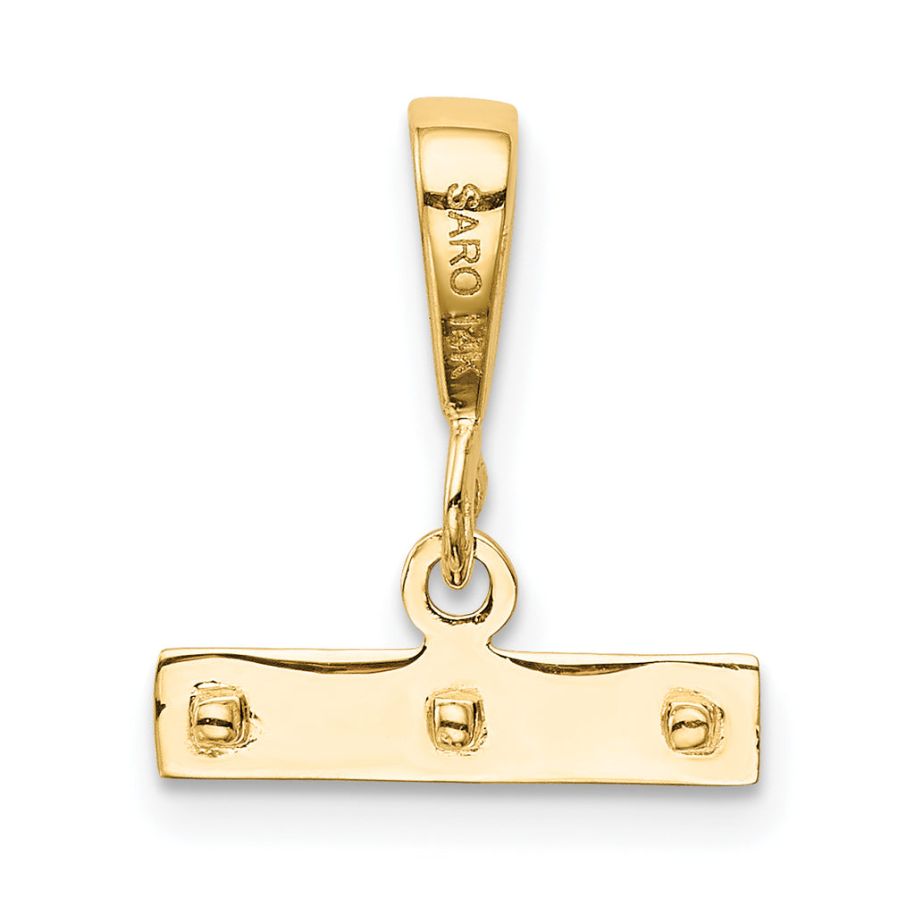 14K Gold Medium Polished Charm Casted Elegant Pendant by Sophia Jewelers