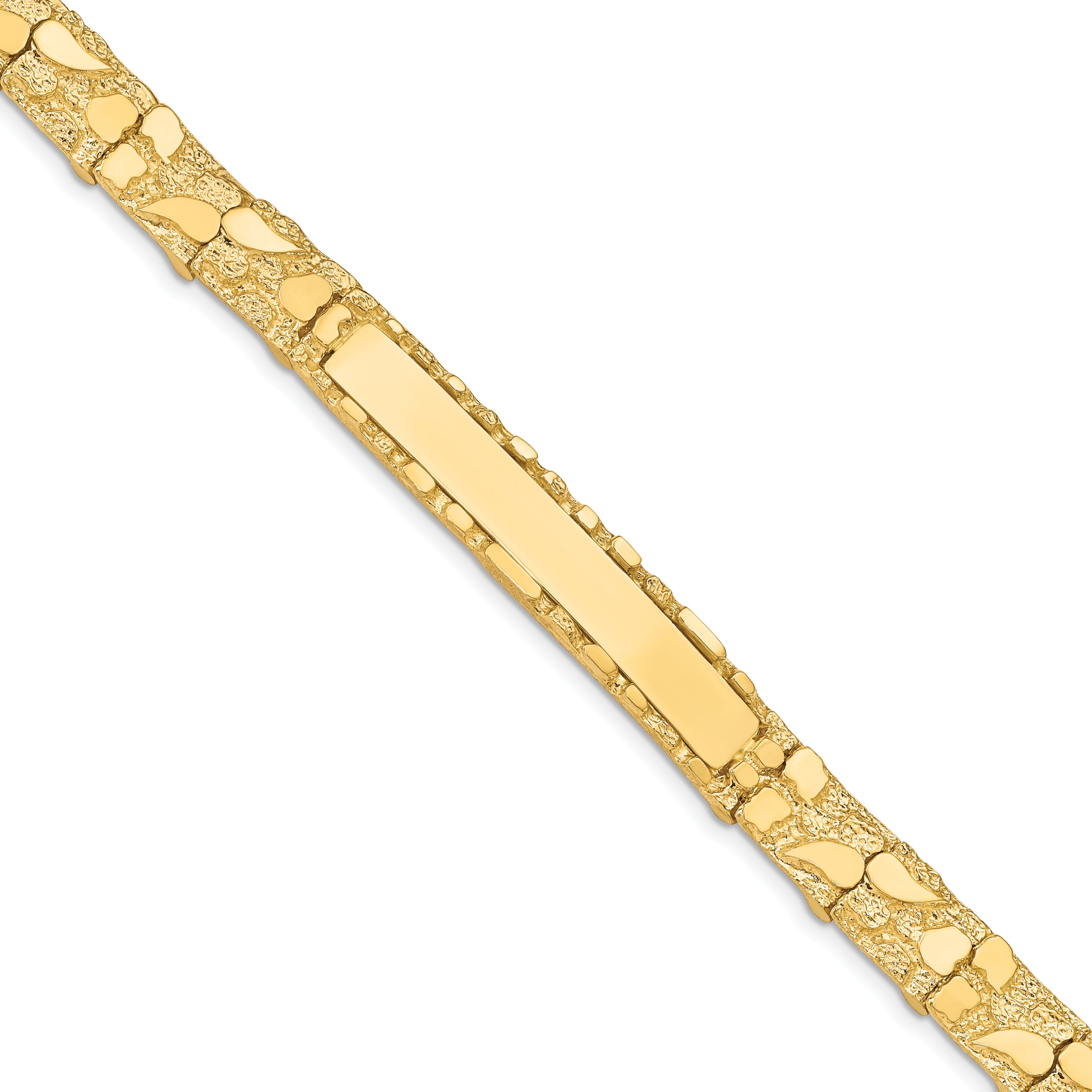 14k 7mm Nugget ID Bracelet