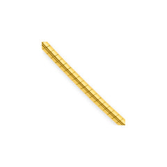 14K Yellow Gold Solid Omega Necklace with Lobster Clasp 16 Inch - 14