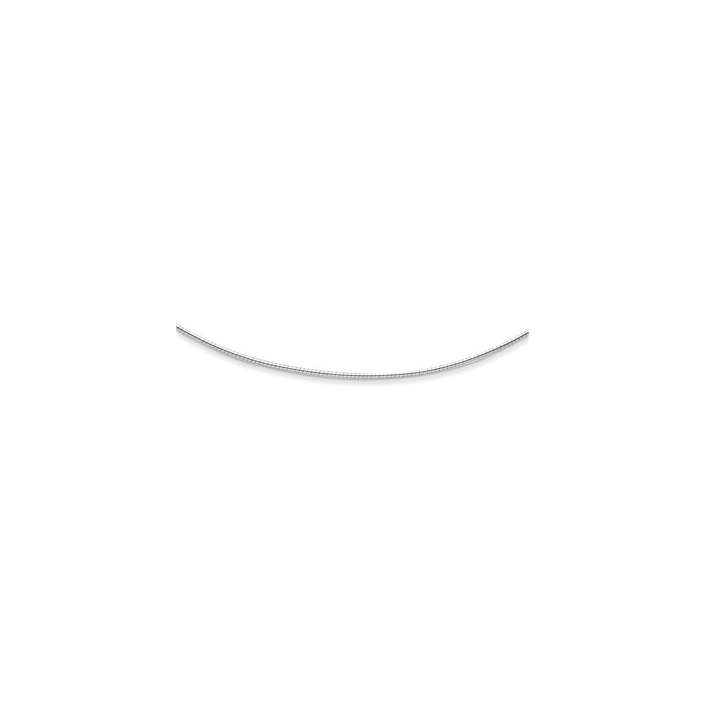 14K White Gold 1.4mm Round Omega Main image