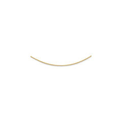 14K Yellow Gold Solid Omega Necklace with Lobster Clasp 16 Inch - 14