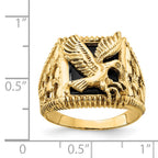 14k Men's Onyx Eagle Ring