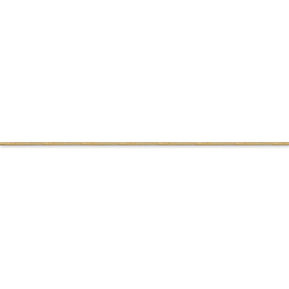 14K Gold Octagonal Snake Chain Necklace with Lobster Clasp - 14 Inch