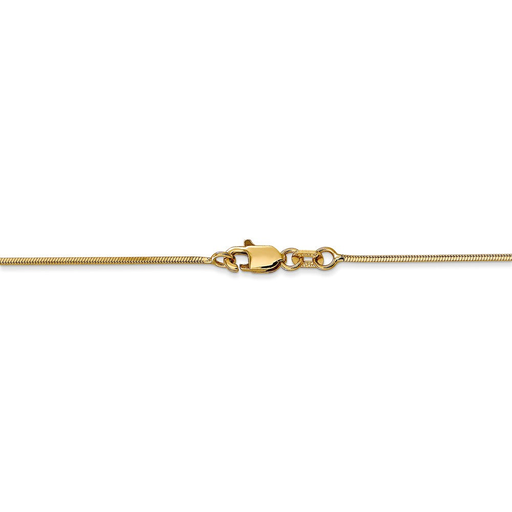 Sophia Jewelers 14K Gold Octagonal Snake Chain Necklace, 16" Elegant Solid Design