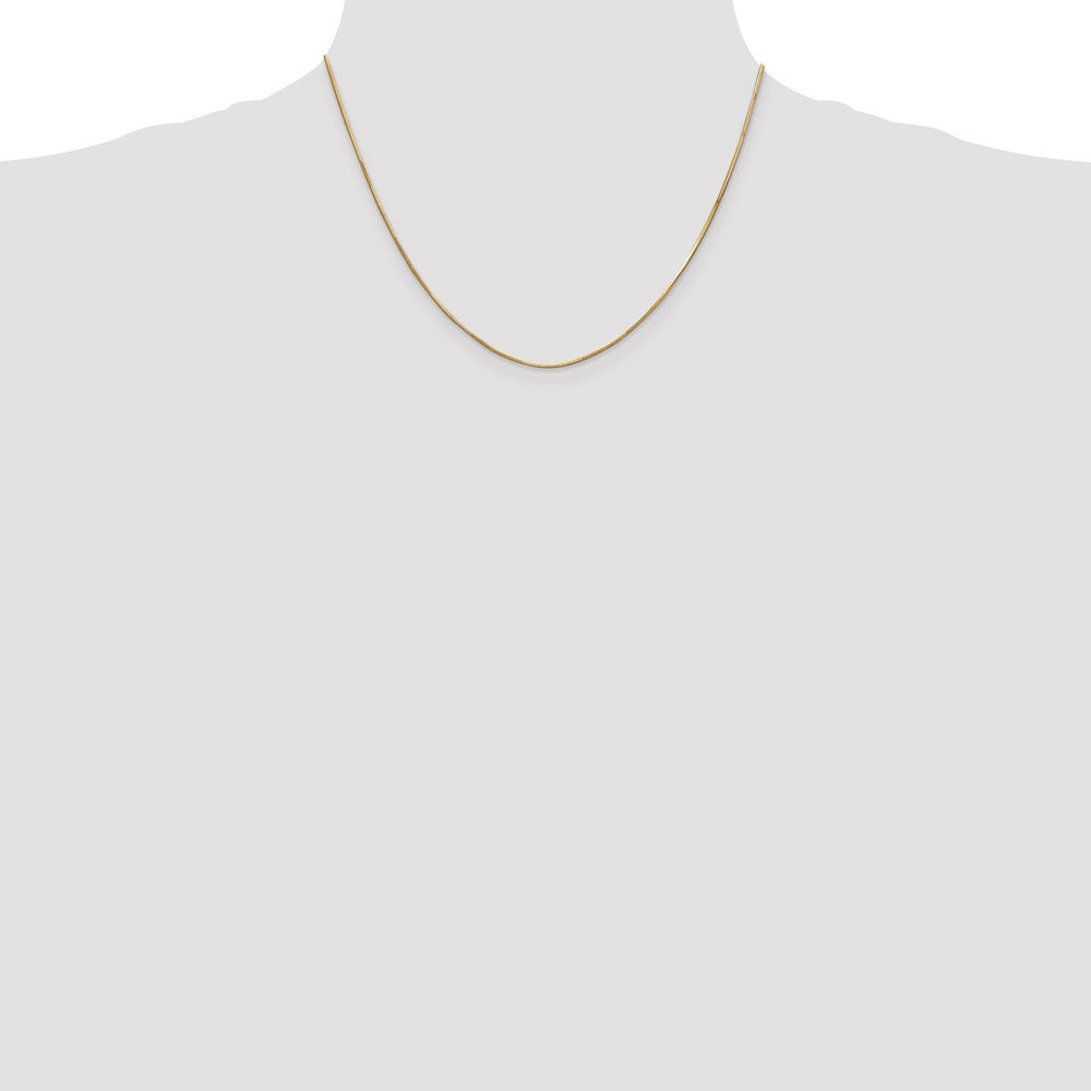 Sophia Jewelers 14K Gold Octagonal Snake Chain Necklace, 16" Elegant Solid Design