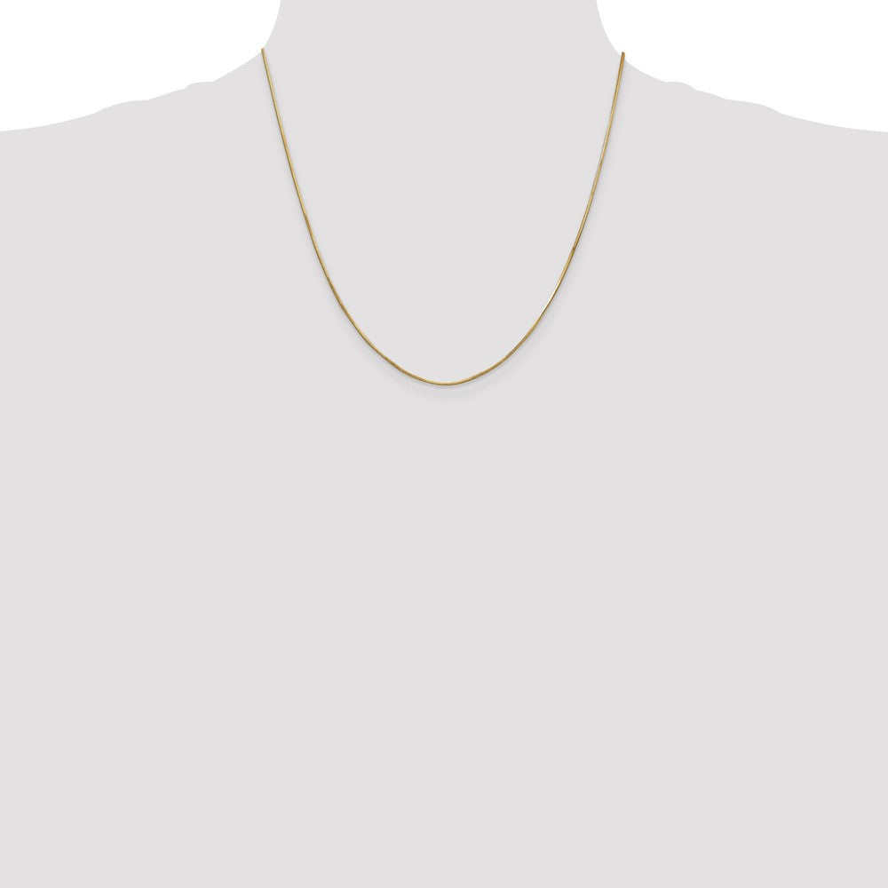 Sophia Jewelers 14K Gold Octagonal Snake Chain Necklace, 16" Elegant Solid Design