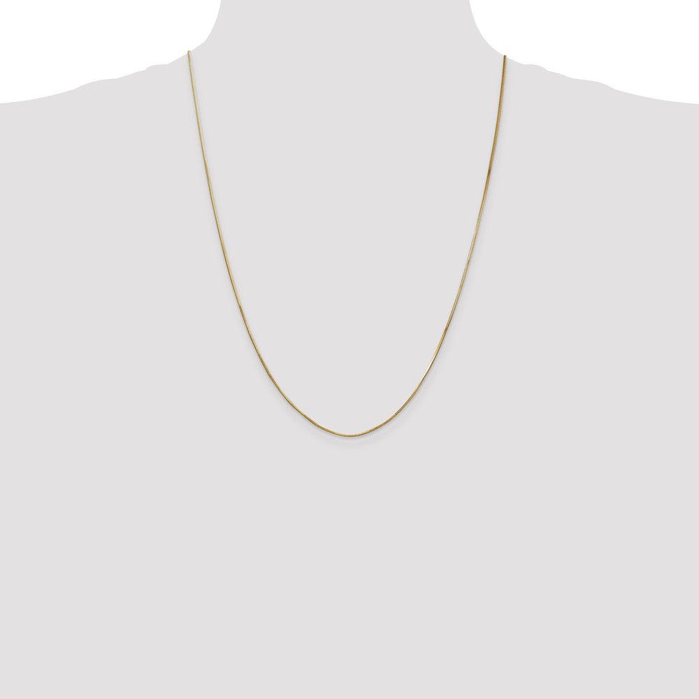 Sophia Jewelers 14K Gold Octagonal Snake Chain Necklace, 16" Elegant Solid Design