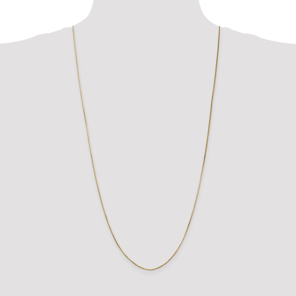 Sophia Jewelers 14K Gold Octagonal Snake Chain Necklace, 16" Elegant Solid Design