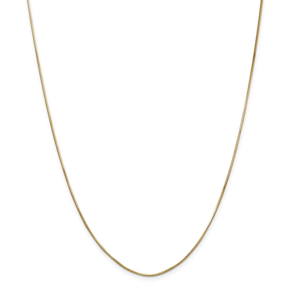 Sophia Jewelers 14K Gold Octagonal Snake Chain Necklace, 16" Elegant Solid Design