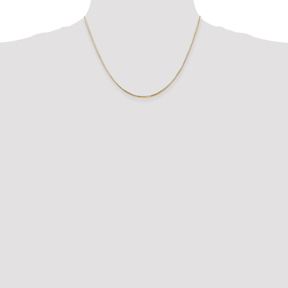 Sophia Jewelers 14K Yellow Gold Solid Octagonal Snake Chain Necklace