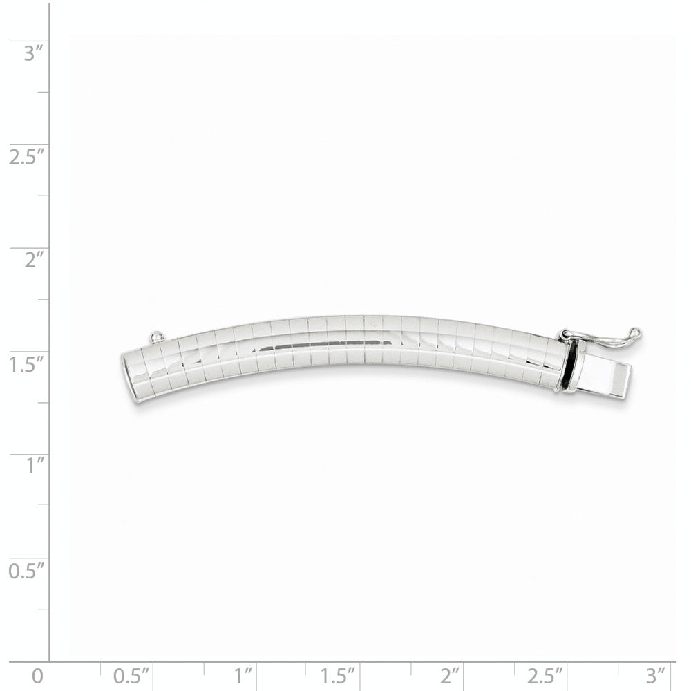 14K White Gold Omega Necklace Extender with Rhodium Plating Elegance Secondary image