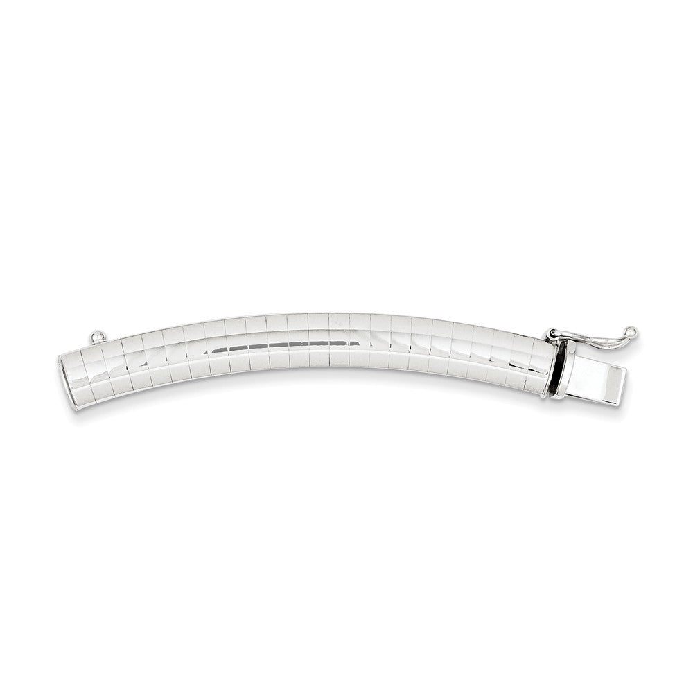 14K White Gold Omega Necklace Extender with Rhodium Plating Elegance Main image