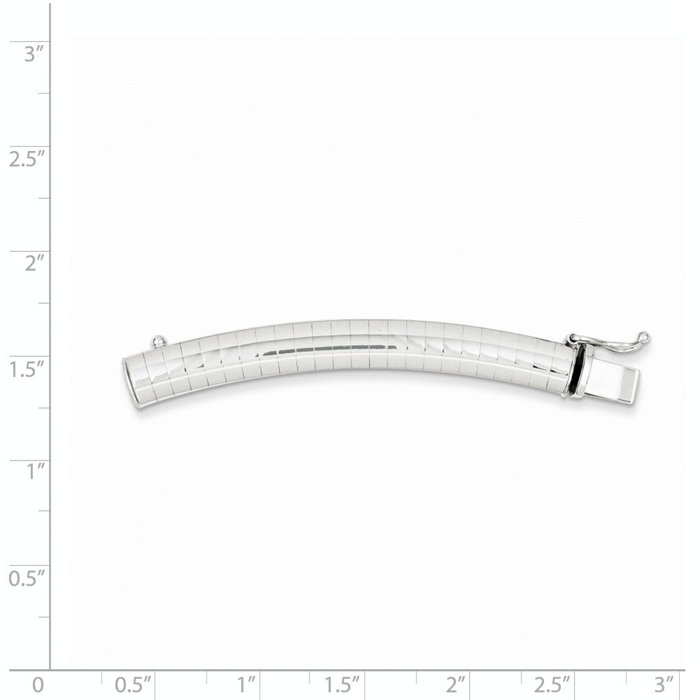 14K White Gold Omega Necklace Extender with Rhodium Plating Secondary image