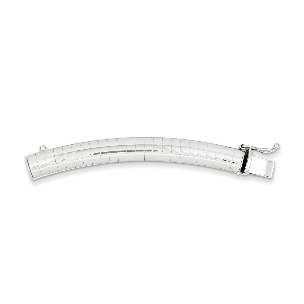 14K White Gold Omega Necklace Extender with Rhodium Plating