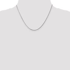 Sophia Jewelers 14K White Gold Curb Chain Necklace with Polished Rhodium Finish