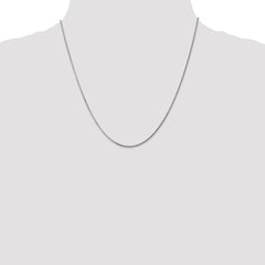 Sophia Jewelers 14K White Gold Curb Chain Necklace with Polished Rhodium Finish