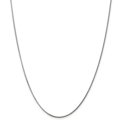 Sophia Jewelers 14K White Gold Curb Chain Necklace with Polished Rhodium Finish
