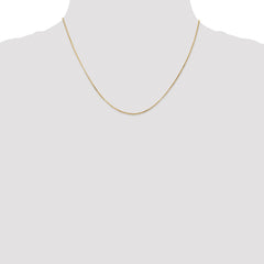 14K Yellow Gold .9mm Curb Pendant Chain
