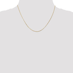 14K Yellow Gold Polished Curb Chain Necklace Elegant 18-Inch