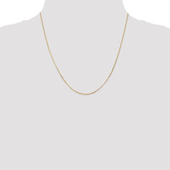 14K Yellow Gold Polished Curb Chain Necklace Elegant 18-Inch