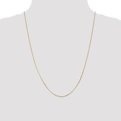 14K Yellow Gold Polished Curb Chain Necklace Elegant 18-Inch
