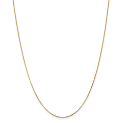 14K Yellow Gold Polished Curb Chain Necklace Elegant 18-Inch