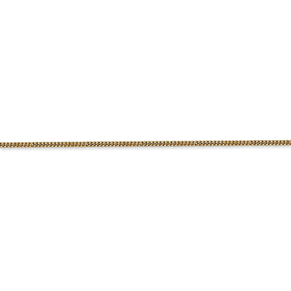 Sophia Jewelers 14K Gold Polished Curb Chain Necklace Elegant 18-Inch