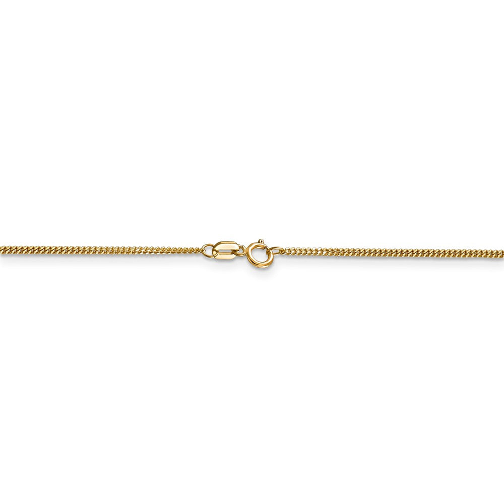 Sophia Jewelers 14K Gold Polished Curb Chain Necklace Elegant 18-Inch