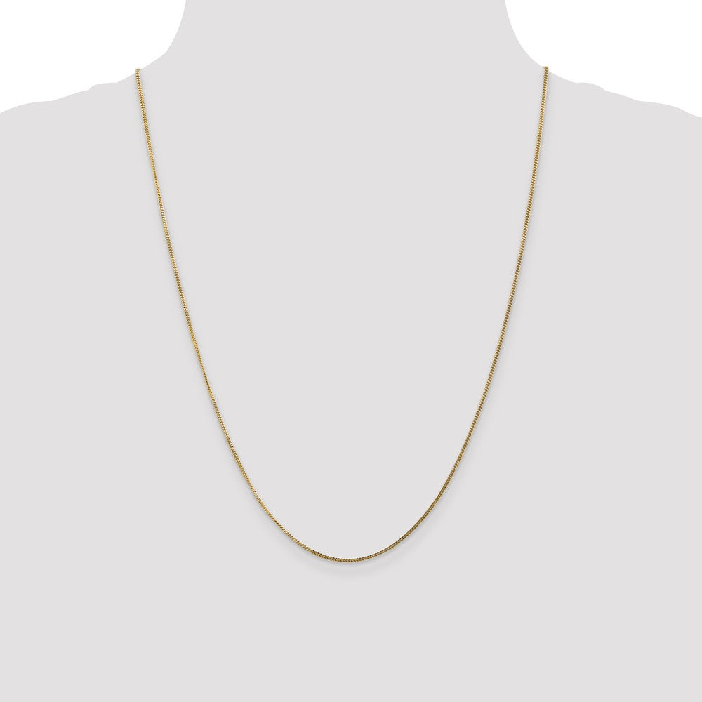 Sophia Jewelers 14K Gold Polished Curb Chain Necklace Elegant 18-Inch