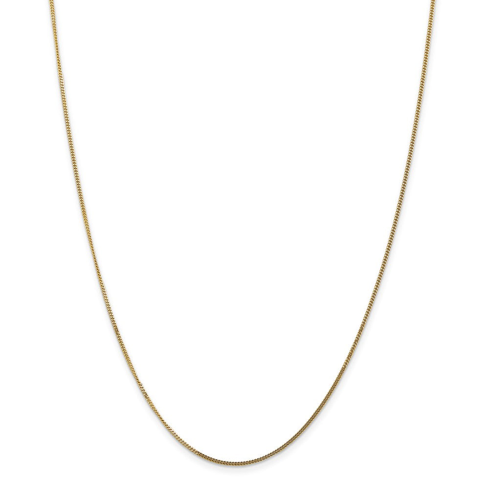Sophia Jewelers 14K Gold Polished Curb Chain Necklace Elegant 18-Inch