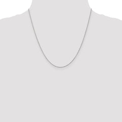 14K White Gold Polished Baby Rope Chain Necklace Elegant 16-Inch Design