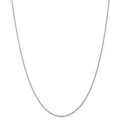 14K White Gold Polished Baby Rope Chain Necklace Elegant 16-Inch Design