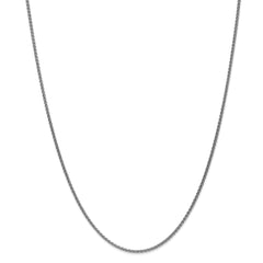 14K White Gold Polished Spiga Chain Necklace Elegant 14 Solid Design