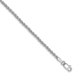 14k WG 2mm Solid Polished Spiga Chain