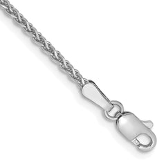 14K White Gold 7 inch 1.7mm Diamond-cut Spiga with Lobster Clasp Bracelet