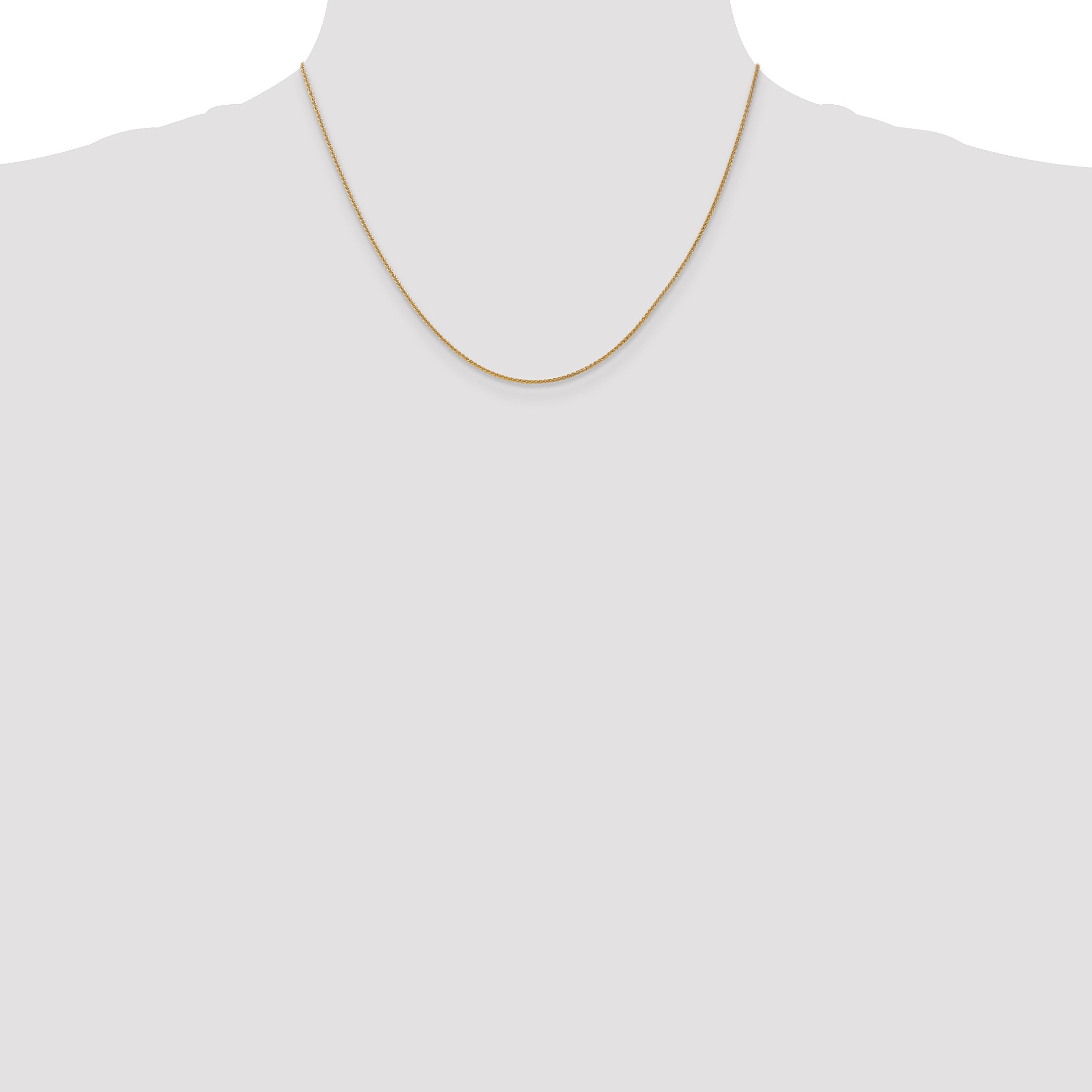 14K Gold Women's Polished Spiga Chain Necklace with Lobster Clasp